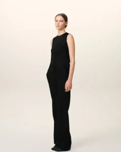 Ami Paris Sleeveless Top BLACK Cheap