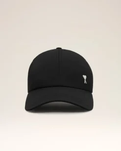 Ami Paris Twill Ami de Coeur Stud Cap BLACK Outlet