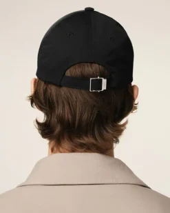 Ami Paris Twill Ami de Coeur Stud Cap BLACK Outlet