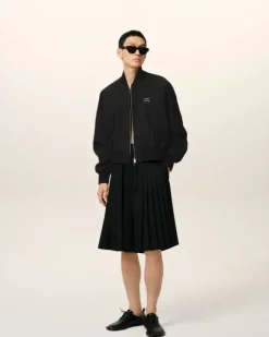 Ami Paris Twill Bomber BLACK Clearance