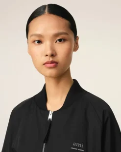 Ami Paris Twill Bomber BLACK Online