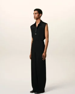 Ami Paris Wool Sailor Trousers BLACK Shop