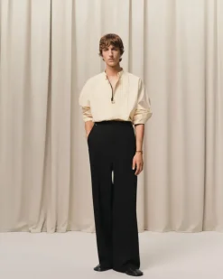 Ami Paris Wool Sailor Trousers BLACK Shop