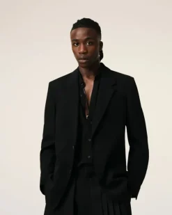Ami Paris Wool Semi-Lined Jacket BLACK Clearance