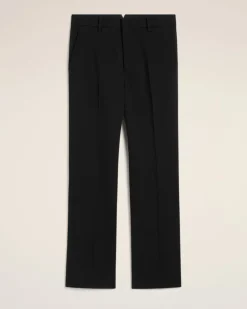 Ami Paris Wool Straight Fit Trousers BLACK Clearance