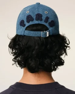 Ami Paris Blue Cotton Patch Trucker Cap USED BLUE Store