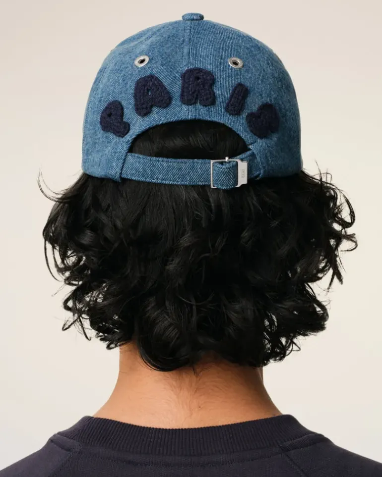 Ami Paris Blue Cotton Patch Trucker Cap USED BLUE Store