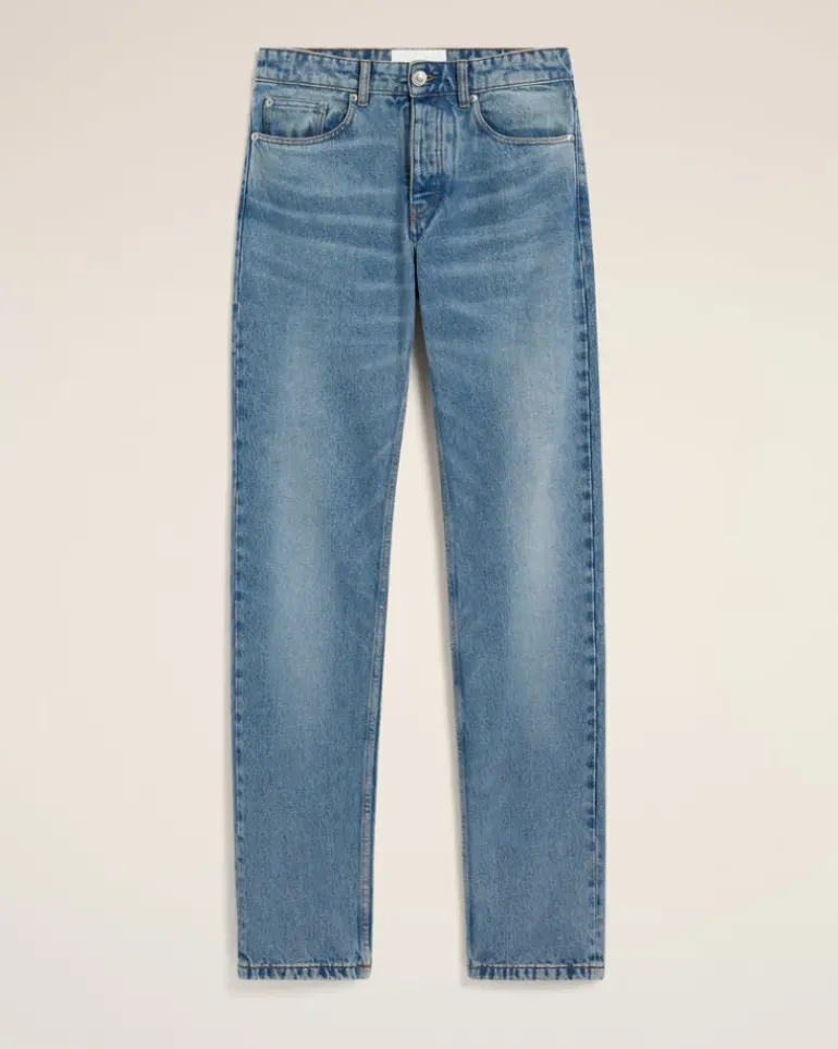 Ami Paris Blue Cotton Classic Fit Jeans USED BLUE Store