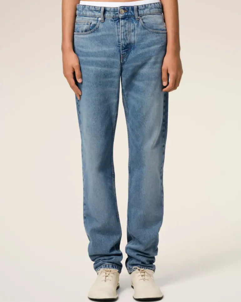 Ami Paris Blue Cotton Classic Fit Jeans USED BLUE Store