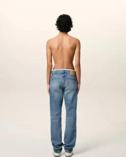 Ami Paris Blue Cotton Classic Fit Jeans USED BLUE Store