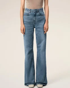 Ami Paris Blue Cotton Flare Fit Jeans USED BLUE Online