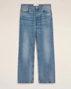 Ami Paris Blue Cotton Large Fit Jeans USED BLUE Sale