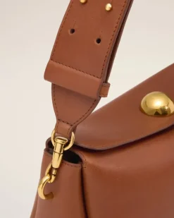 Ami Paris Brown Leather Carrousel Bag CINNAMON Store
