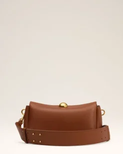 Ami Paris Brown Leather Carrousel Bag CINNAMON Store