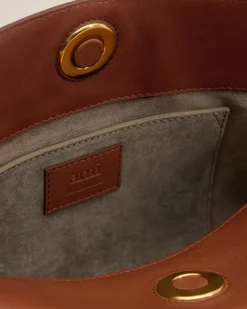 Ami Paris Brown Leather Carrousel Bag CINNAMON Store