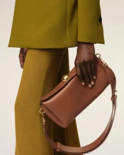 Ami Paris Brown Leather Carrousel Bag CINNAMON Store