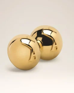 Ami Paris Domed Ami de Coeur Earrings GOLD Best Sale