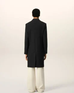 Ami Paris Double Breasted Coat BLACK New