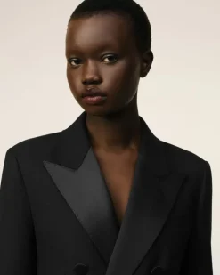Ami Paris Double Breasted Jacket BLACK Discount