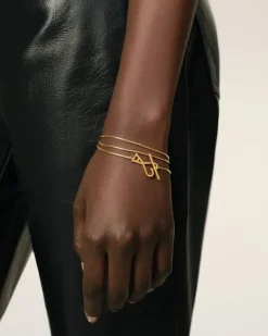 Ami Paris Brass Ami de Coeur 2 In 1 Chain Necklace GOLD Discount