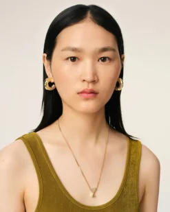 Ami Paris Brass Ami de Coeur Pendant Necklace GOLD Fashion