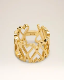 Ami Paris Brass Ami de Coeur Ring GOLD Shop