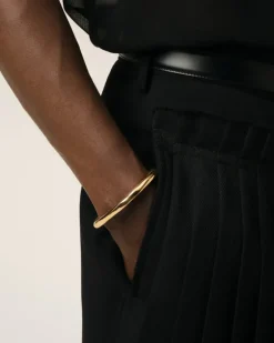 Ami Paris Brass Dune Small Size Cuff GOLD Hot