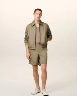 Ami Paris Green Cotton Ami de Coeur Zipped Jacket LAUREL Outlet
