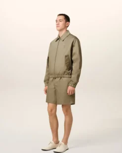 Ami Paris Green Cotton Ami de Coeur Zipped Jacket LAUREL Outlet