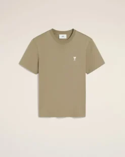 Ami Paris Green Cotton Ami de Coeur T-Shirt LAUREL Shop