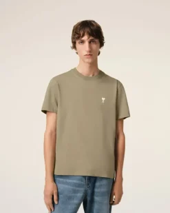 Ami Paris Green Cotton Ami de Coeur T-Shirt LAUREL Shop