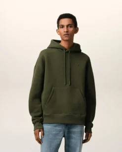 Ami Paris Green Cotton Ami de Coeur Hoodie LODEN Hot