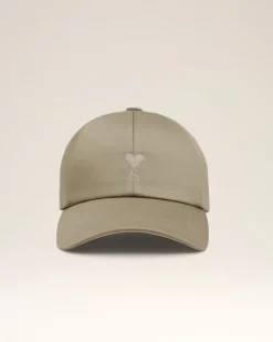 Ami Paris Green Cotton Ami de Coeur Embroidery Cap LAUREL/GINGER Discount