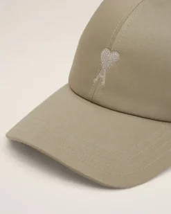 Ami Paris Green Cotton Ami de Coeur Embroidery Cap LAUREL/GINGER Discount