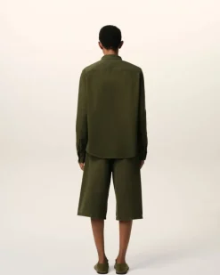 Ami Paris Green Cotton Button-Down Ami de Coeur Shirt LODEN Hot