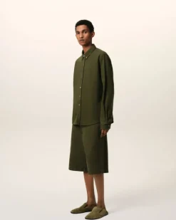 Ami Paris Green Cotton Button-Down Ami de Coeur Shirt LODEN Hot