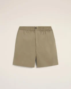 Ami Paris Green Cotton Elasticated Waist Shorts LAUREL Fashion