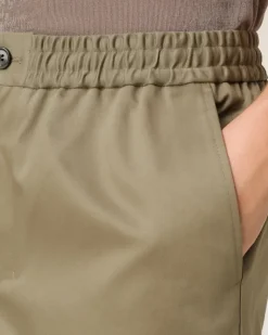 Ami Paris Green Cotton Elasticated Waist Shorts LAUREL Fashion
