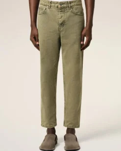 Ami Paris Green Cotton Tapered Fit Jeans LAUREL Best
