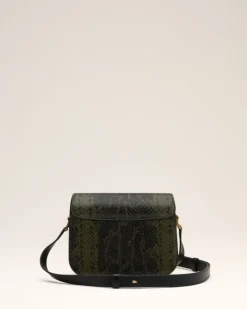 Ami Paris Green Leather Paris Paris Bag BLACK OLIVE Fashion