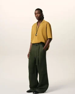 Ami Paris Green Wool Cargo Trousers LODEN Fashion