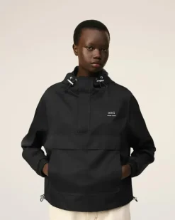 Ami Paris Hooded Ami Alexandre Mattiussi Windbreaker BLACK Outlet