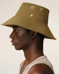Ami Paris Cotton Ami de Coeur Plate Hat KHAKI Cheap