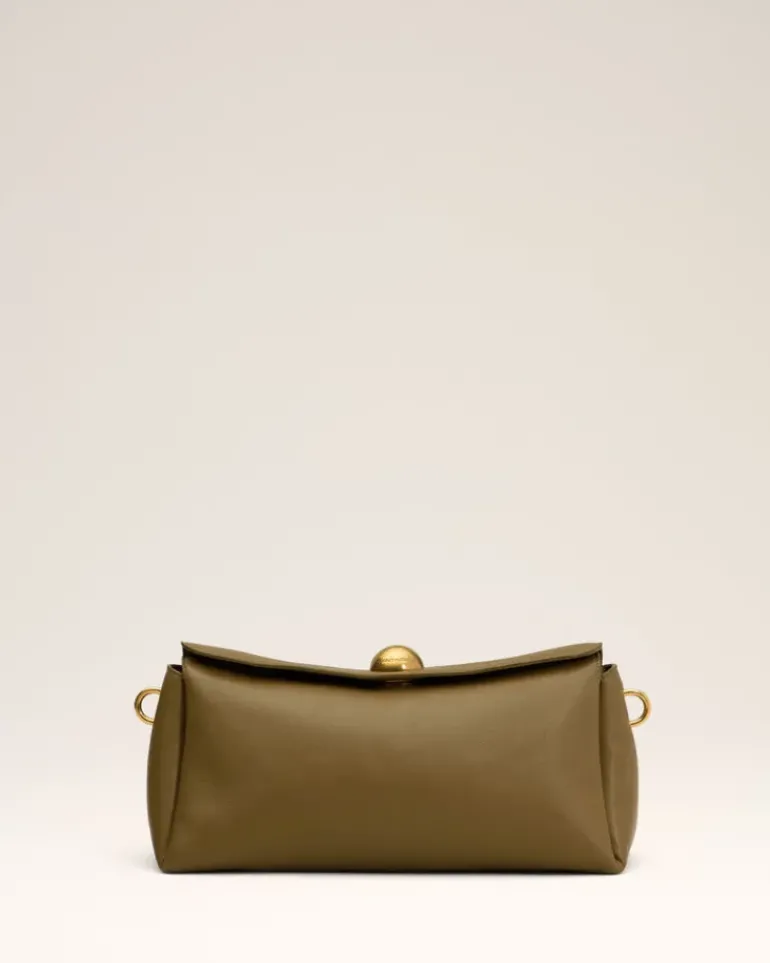 Ami Paris Leather Carrousel Bag KHAKI Cheap