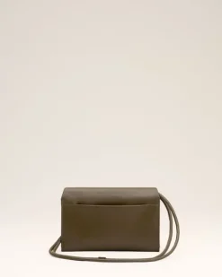 Ami Paris Leather Voulez-Vous Wallet Strap KHAKI Online