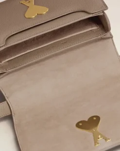 Ami Paris Mini Paris Paris Bag LIGHT TAUPE Best Sale