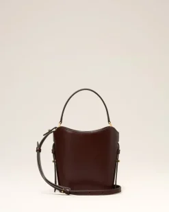 Ami Paris Mini Paris Paris Bucket Bag CHOCOLATE Clearance