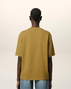 Ami Paris Mustard Cotton Tonal Ami de Coeur T-Shirt HAVANA Online