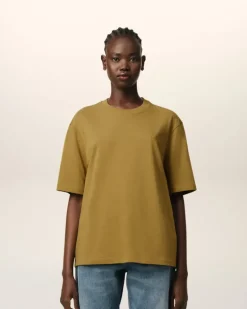 Ami Paris Mustard Cotton Tonal Ami de Coeur T-Shirt HAVANA Online