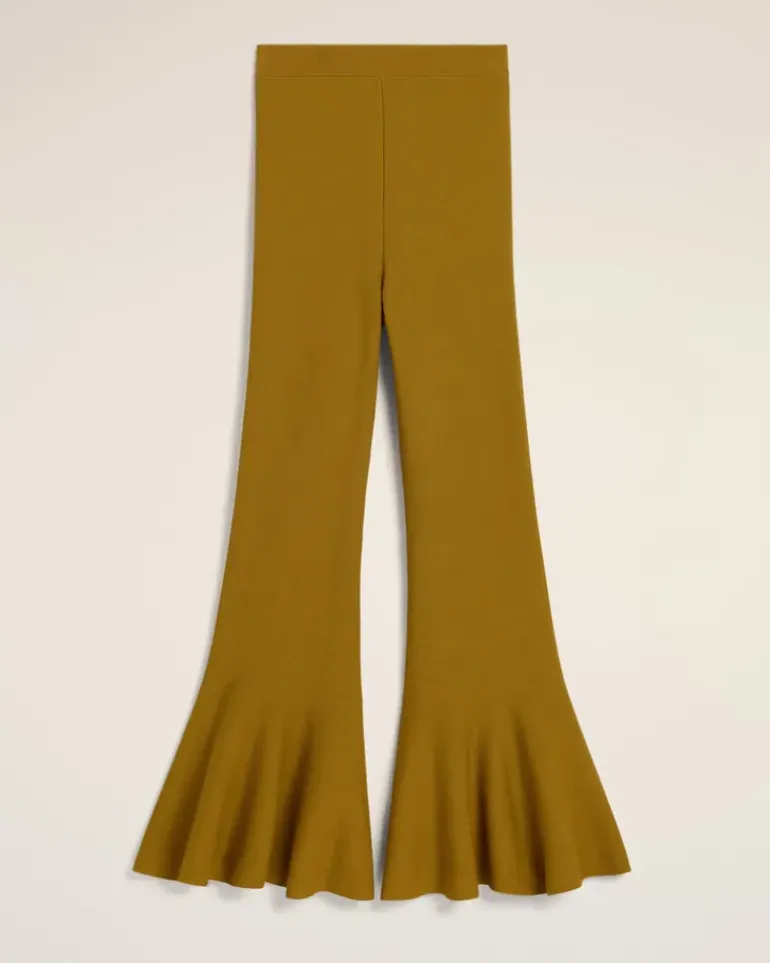 Ami Paris Mustard Godet Short Trousers HAVANA Clearance